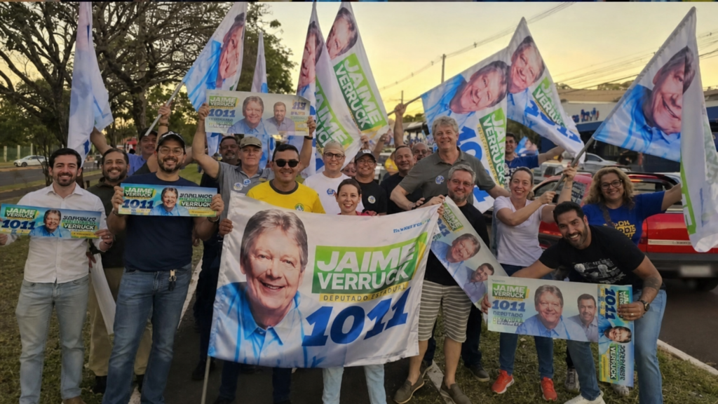 Jaime Verruck encerra o domingo com grande mobilização na Capital